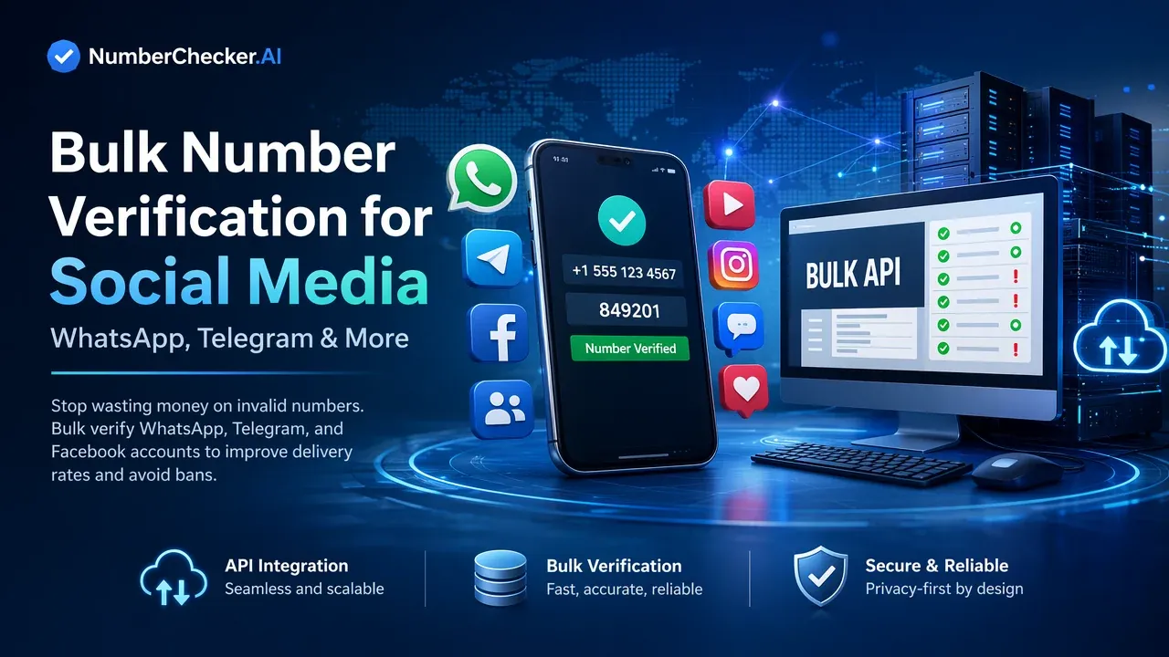 Verifikasi Nomor Massal untuk Media Sosial: WhatsApp, Telegram & Lainnya