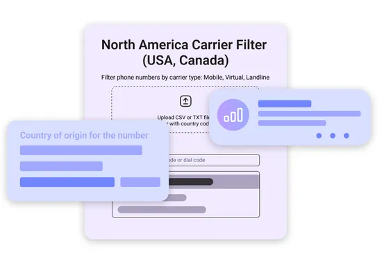 Carrier Filter - Filter phone numbers by carrier type