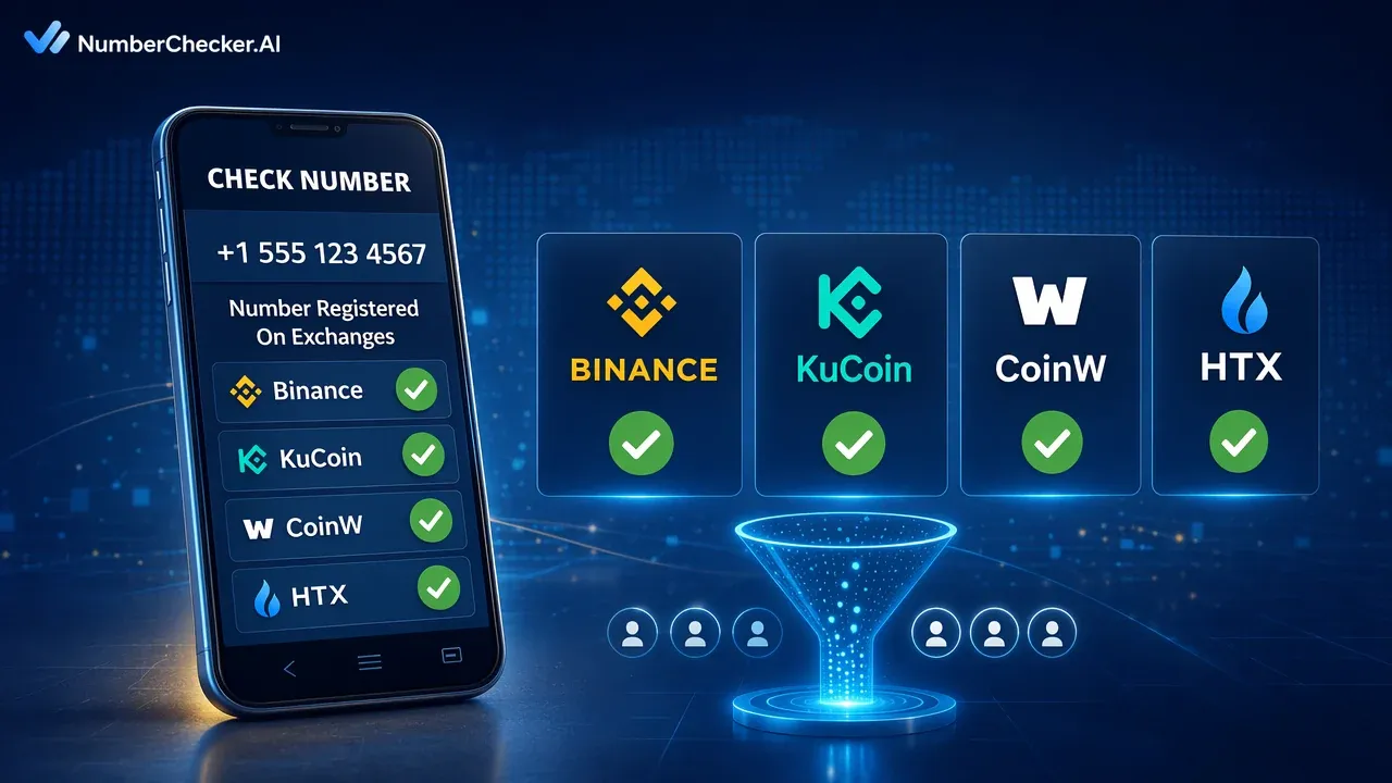 Проверка номеров для криптобирж: как очищать аудитории Binance, KuCoin, HTX и других платформ