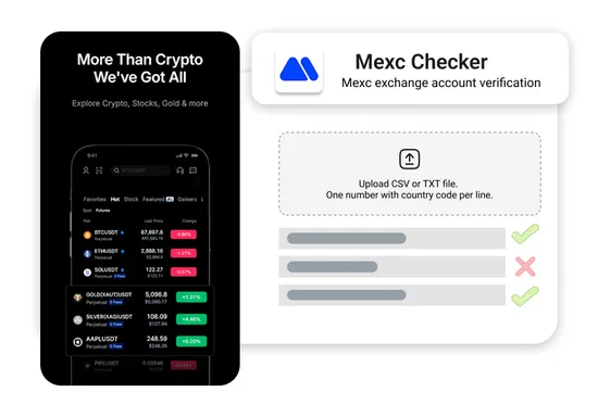 Mexc Checker - Verify Mexc exchange account presence