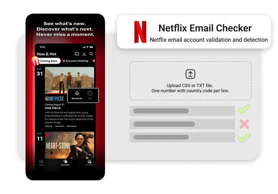 Netflix Email Checker - Verify Netflix account emails