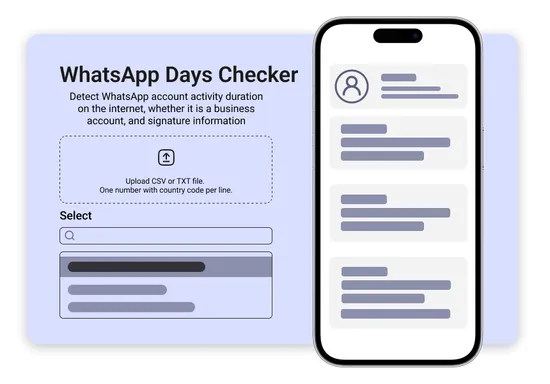 WhatsApp Days Checker - Track account activity duration and business status