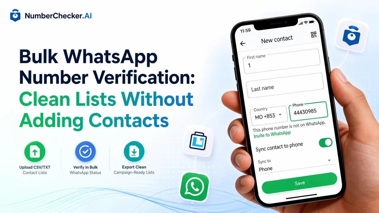 Bulk WhatsApp Number Verification: Clean Lists Without Adding Contacts