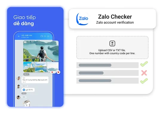 Zalo Checker - Verify Zalo account presence