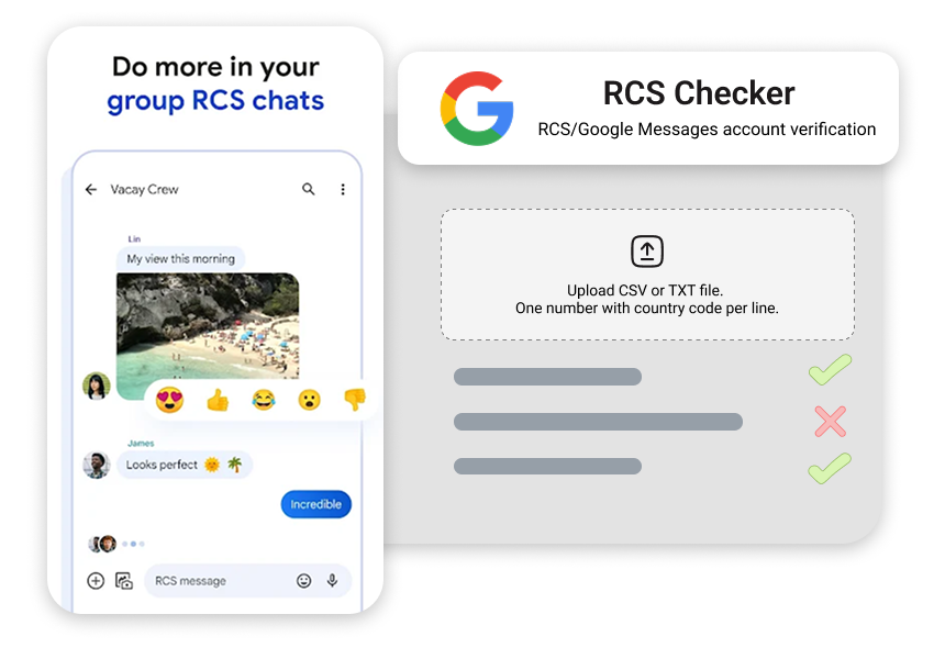 RCS Checker - Verify Rich Communication Services support