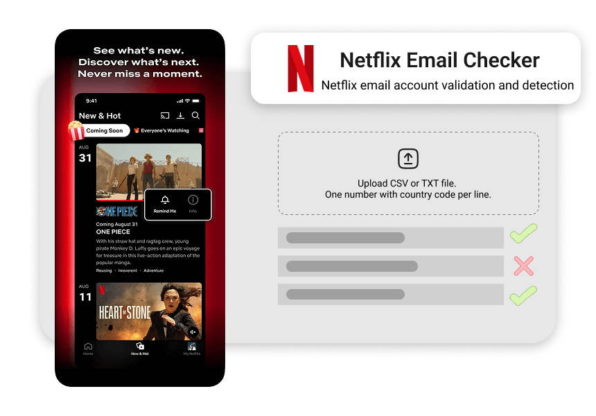 Netflix Email Checker - Verify Netflix account emails